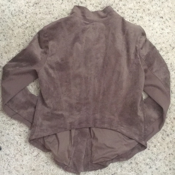 BCBG Max Aria Faux Suede Drape Jacket - Picture 7 of 7